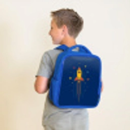 Raket - Blauw - Sterren Kinderrugzak - Blauw middel -sfeer2