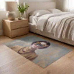 Portret - Vlinder - Kleurrijk Vloerkleed Rechthoek klein -atmosphere_sfeer3_global