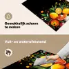 Citroenen - Zwart - Kruiden - Graffiti - Verf Inductie beschemer met haakjes klein -ky-schoon-nl
