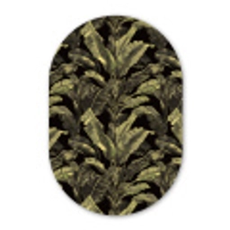 Botanisch - Bladeren - Groen Wandcirkel Ovaal Forex klein 630 -3d