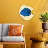 Blauw - Dory - Vis - Staartvin Wandcirkel Organisch Forex 3mm klein -sfeer4