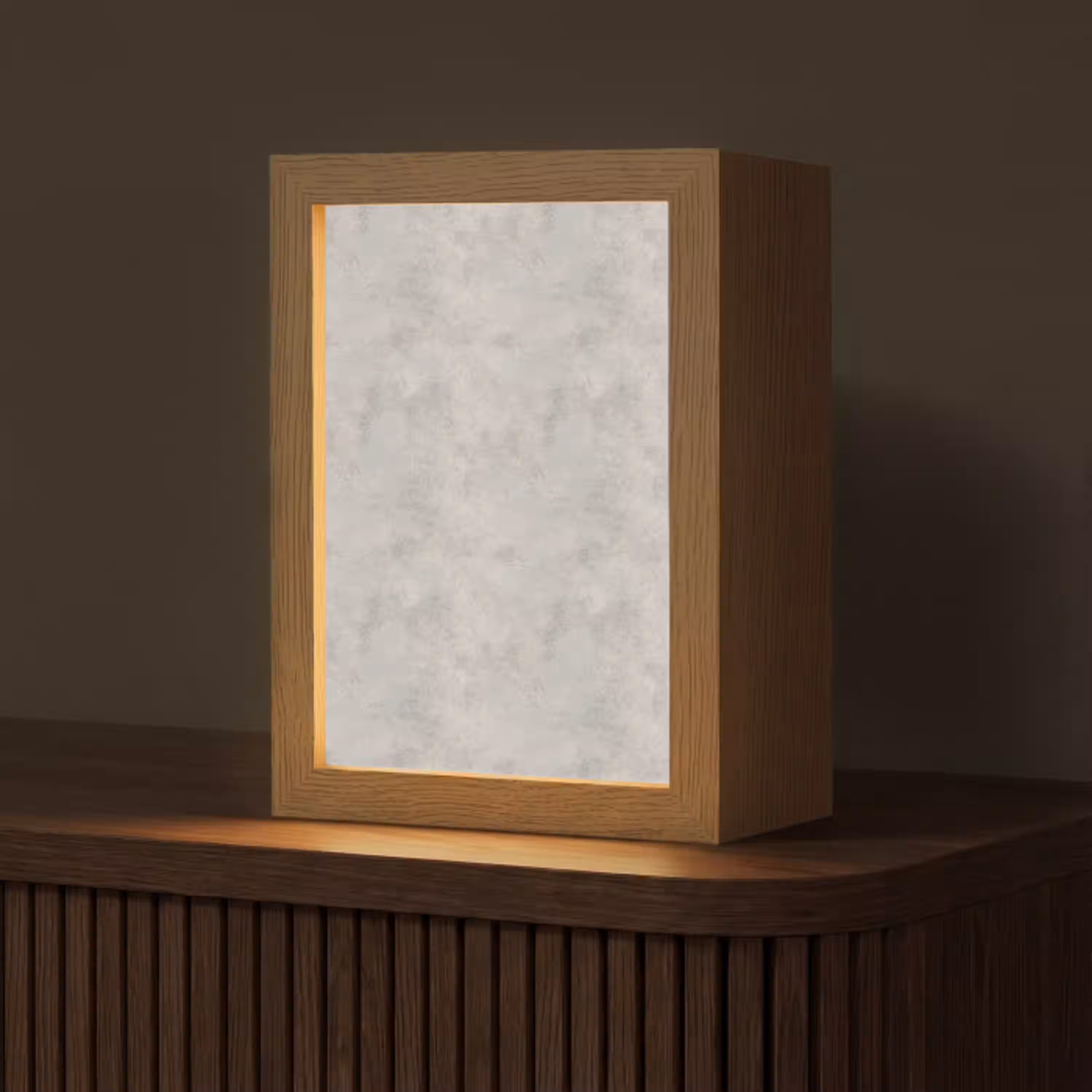 Grijs - Beton - Industrieel Light Box met kabel (Tafellamp) klein 925 -z3d_website