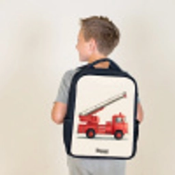 Brandweerwagen - Getekend - Rood Rugzak - Zwart middel -sfeer2
