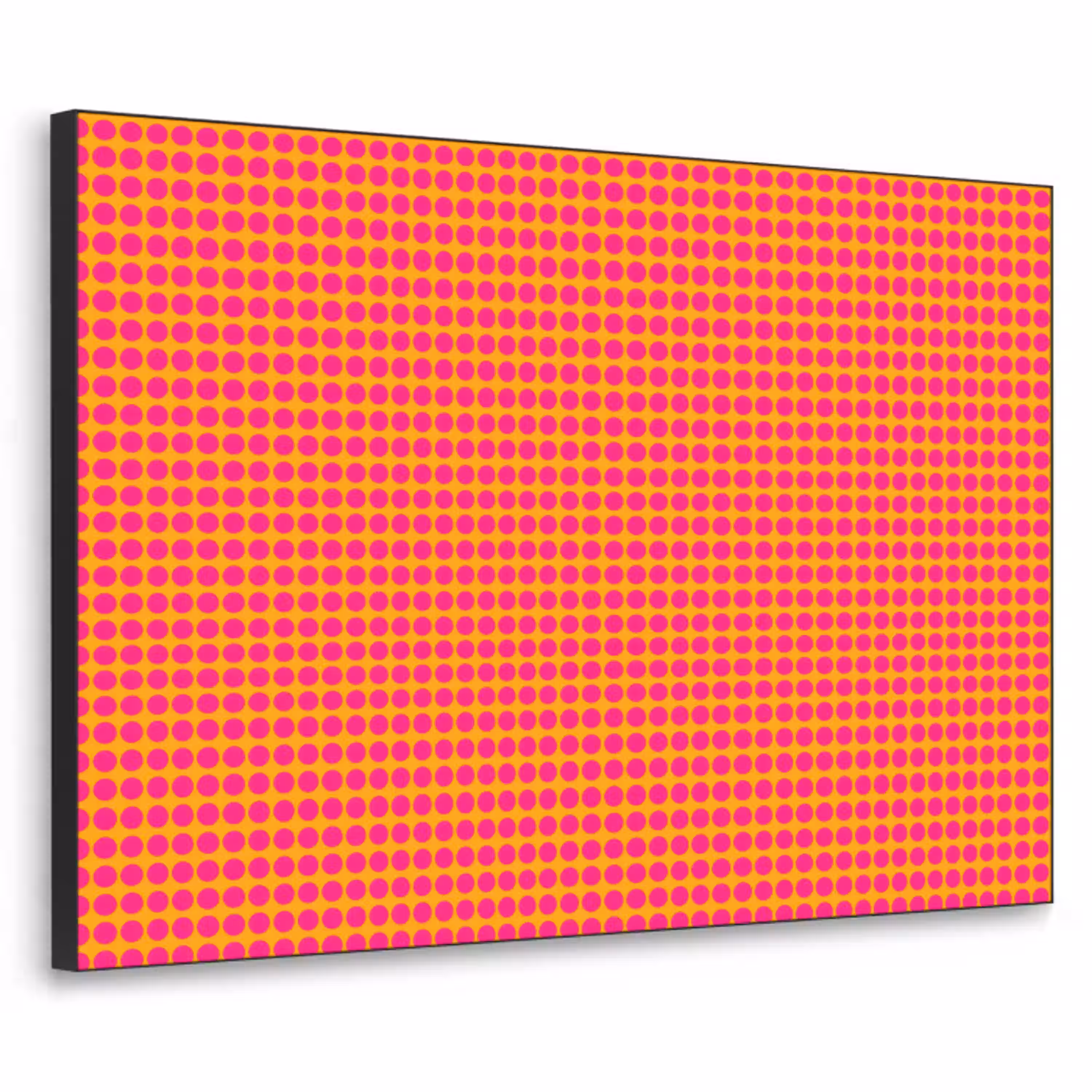 Modern - Stippen - Oranje Textielframe zwart klein 947 -3d