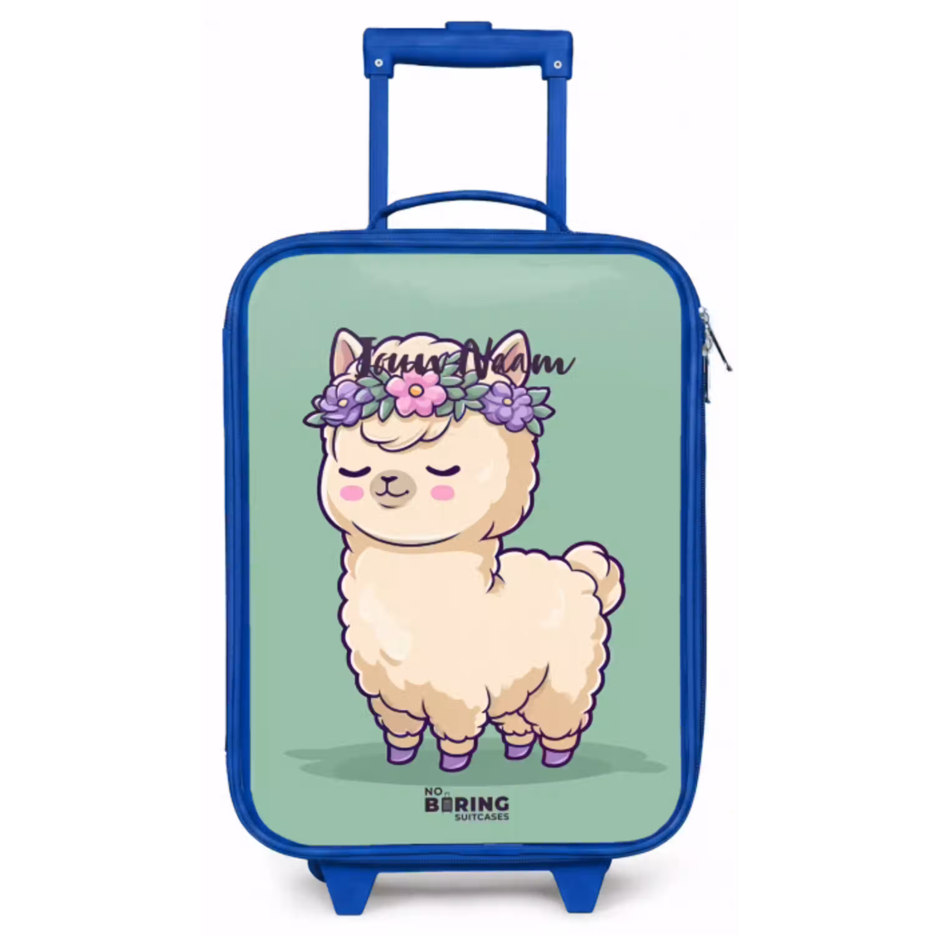 Kawai - Alpaca - Groen Kinderkoffer - Blauw klein -zz3dotto