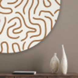 Minimalistisch - Patroon - Terracotta Akoestische PET Vilt - Rond klein 838 -sfeer5_closeup