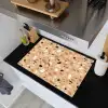 Terrazzo - Patroon - Kleurrijk - Oranje Inductie beschemer met haakjes klein 777 -sfeer1