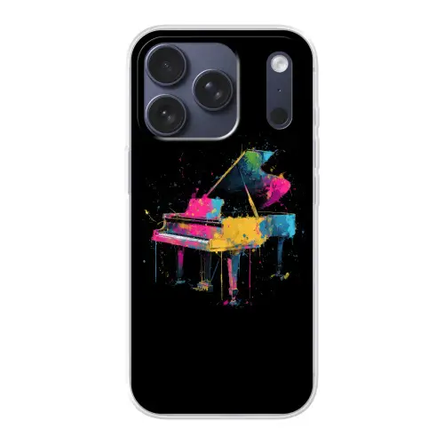 Piano - Kleurrijk - Verf - Modern Telefoonhoesje iPhone 17 Pro klein -3d