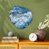 Golven - Oceaan - Blauw Wandcirkel Organisch Forex 3mm klein -sfeer2