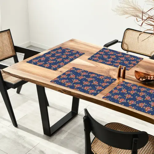 Disco - Blauw - Patroon Placemat vinyl groot 368 -zzsfeer4_Kitchenyeah-website