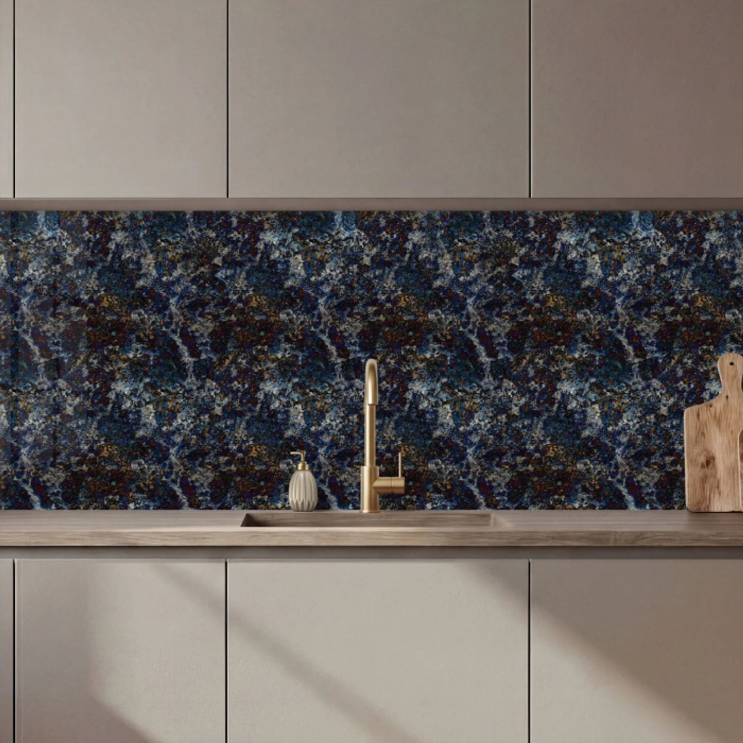 Blauw - Graniet - Donker keuken achterwand 2 middel 871 zz_3dshopping