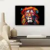 Graffiti - Leeuw - Bril - Zwart canvas 2cm klein -sfeer6