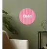 Gestreept - Roze - Chéri Wandcirkel behangsticker klein -sfeer2