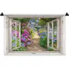 Hortensia - Doorkijk - Bloemen - Zomer - Paars - Pad Wandkleed katoen klein -zz3d
