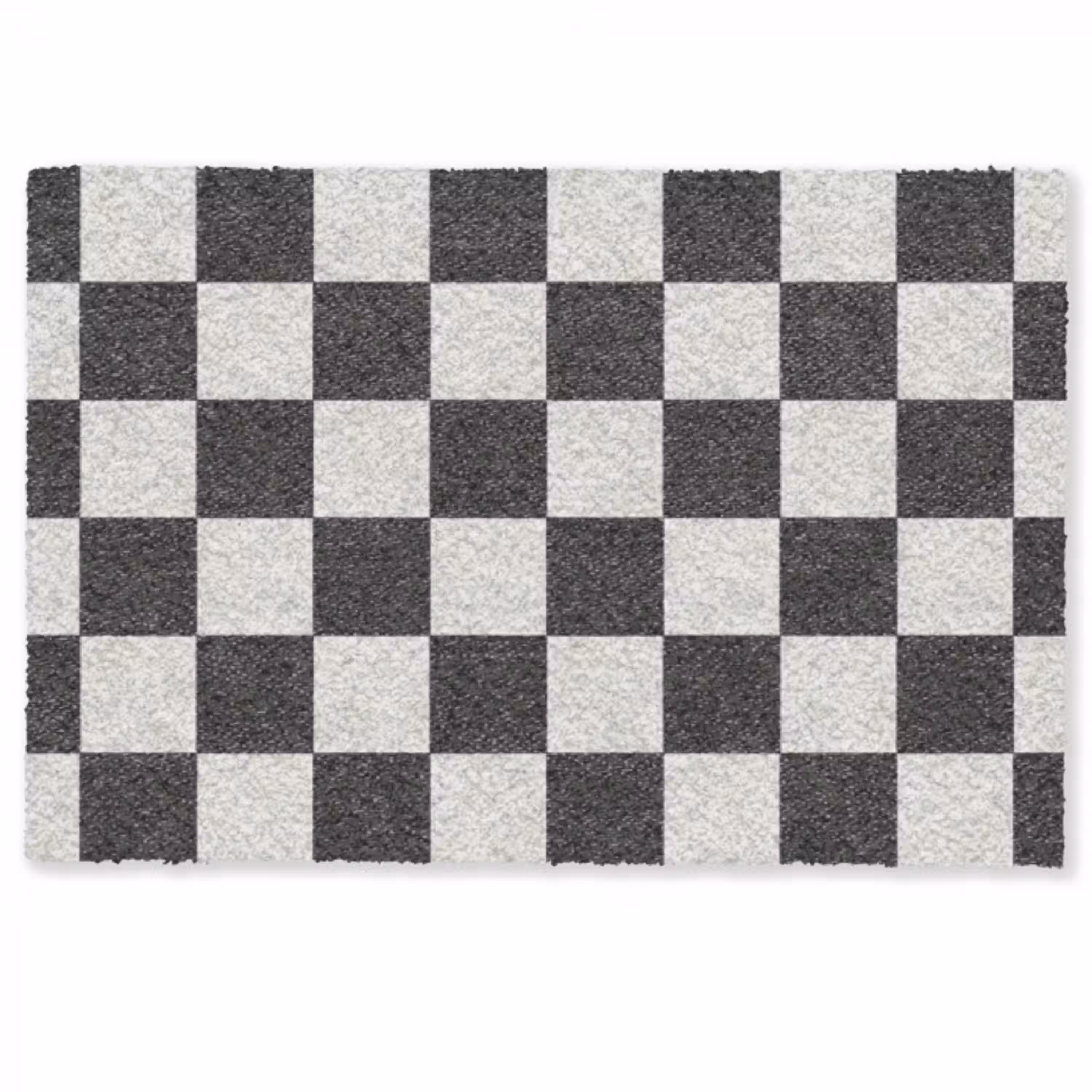 Dambord - Marmer - Zwart - Wit Deurmat klein 898 -zkaufland3d