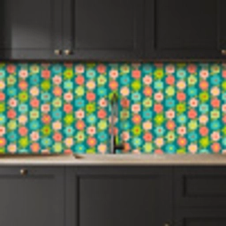 Patroon - Bloemen - Retro - Jaren 70 keuken achterwand 2 middel 871 -sfeer1