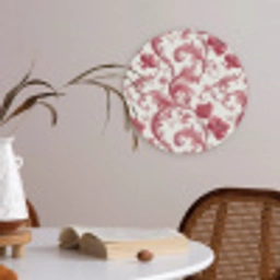 Barok - Patroon - Rood Akoestische PET Vilt - Rond klein 838 -sfeer3