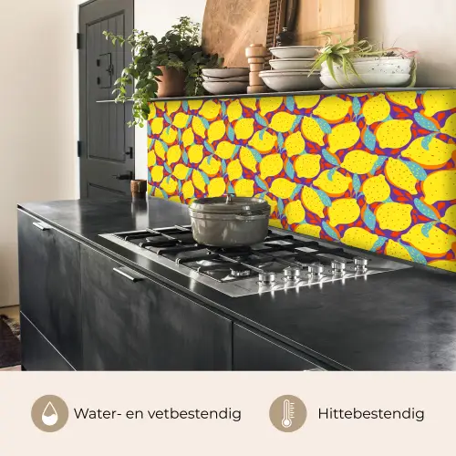 Citroenen - Geel - Stippen - Oranje keuken achterwand 2 middel 871 -usp_NL