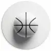 Basketbal - Wit - Schaduw - Lijnen Wandcirkel kunststof plaat 5mm dik klein -3d
