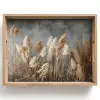 Gedroogde Veldbloemen - Grijs - Beton Dienblad Rechthoek middel -z3d_shopping