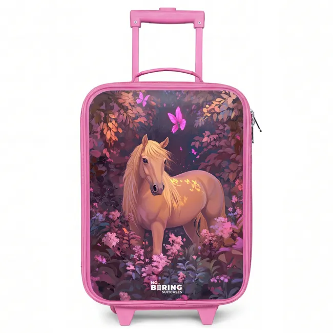 Kids’ Suitcase - Pink - Horse - Flowers - Purple - Butterfly