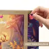 Paard - Hert - Sprookjesbos - Paars Light Box met batterij (Wandlamp kind) middel -USP_websiteprintNL