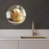 Pannenkoeken - Banaan - Siroop - Wit - Beige KitchenYeah - Keuken - Wandcirkel Forex klein -sfeer1