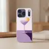 Cocktail - Paars - Minimalistisch - Citroen Telefoonhoesje iPhone 17 Pro klein -sfeer2