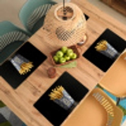 Friet - Porselein - Delfts blauw - Eten Placemat vinyl groot -zzsfeer5_Kitchenyeah-website
