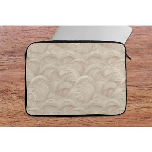 Bogen - Patroon - Beige laptophoes neopreen klein 279 -tafel