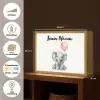 Olifant - Baby dier - Roze ballon Light Box met batterij (Wandlamp kind) middel -USP_websiteoverzichtNL