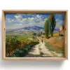 Mensen - Wandelen - Zandpad - Velden Dienblad Rechthoek middel -z3d_shopping