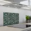 Terrazzo -  Patroon - Kleurrijk - Groen keuken achterwand spatscherm klein 900 -3d_schuin