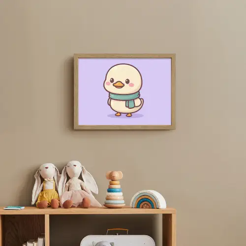 Eend - Sjaal - Paars Light Box met batterij (Wandlamp kind) middel -sfeer2_kind
