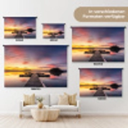 Steiger - Zonsondergang - Water - Zee - Reflectie Wandkleed katoen klein -tsfeer8_DE