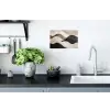 Golven - Abstract - Beige Muursticker klein -keuken