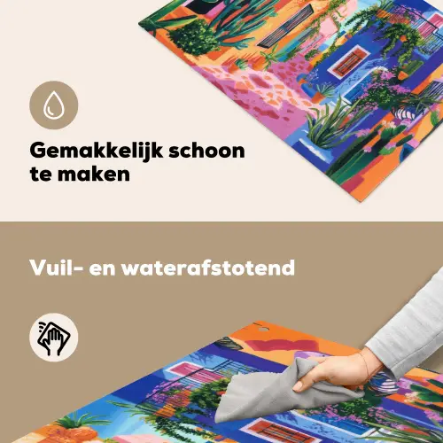 Geel - Blauw - Oranje - Huis Inductie beschemer met haakjes klein -ky-schoon-nl