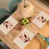 Bloemen - Blaadjes - Minimalistisch - Roze Placemat vinyl groot -zzsfeer5_Kitchenyeah-website