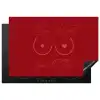 big heart small titties - Hart - Rood Inductie beschermer vinyl 3mm klein -3d