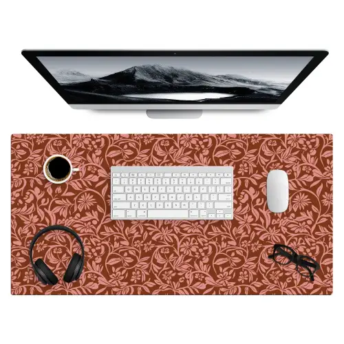 Bloemen - Print - Roze Muismat XXL klein 681 -3d