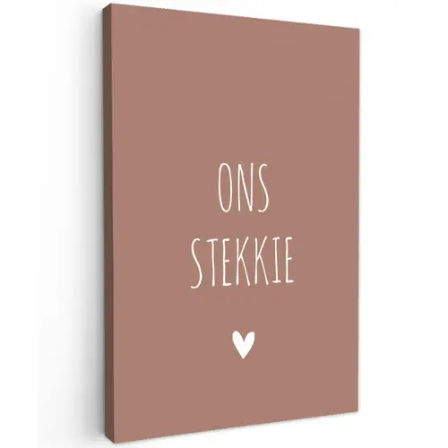 Quotes - Ons stekkie - Spreuken Tuinposter op houten frame 2 cm dik klein -3d