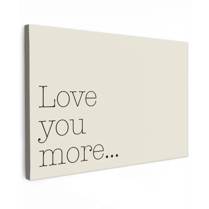 Minimalistisch - Love - Beige canvas 2cm klein -z3d