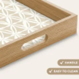 Motief - Modern - Beige Dienblad Rechthoek middel 911 -USP_HandgreepEN