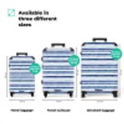 Strepen patroon blauw NBS - Handbagage koffer - Kinderen Unisex middel zzzzzzVergelijking_3EN