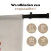 Boeken - Stapel - Bloemen - Kleurrijk Wandkleed katoen klein -sfeer2