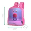 Roze harig monster met grote ogen Kinderrugzak - Roze middel -productfoto_formaten