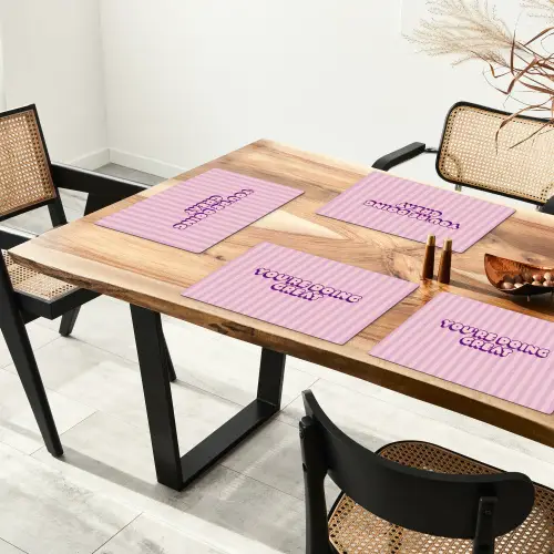 Paars - Strepen - You're doing great - Schaduw Placemat vinyl groot -zzsfeer4_Kitchenyeah-website