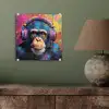 Graffiti - Chimpanzee - Street art - Koptelefoon - Aap plexiglas 5mm klein -sfeer3