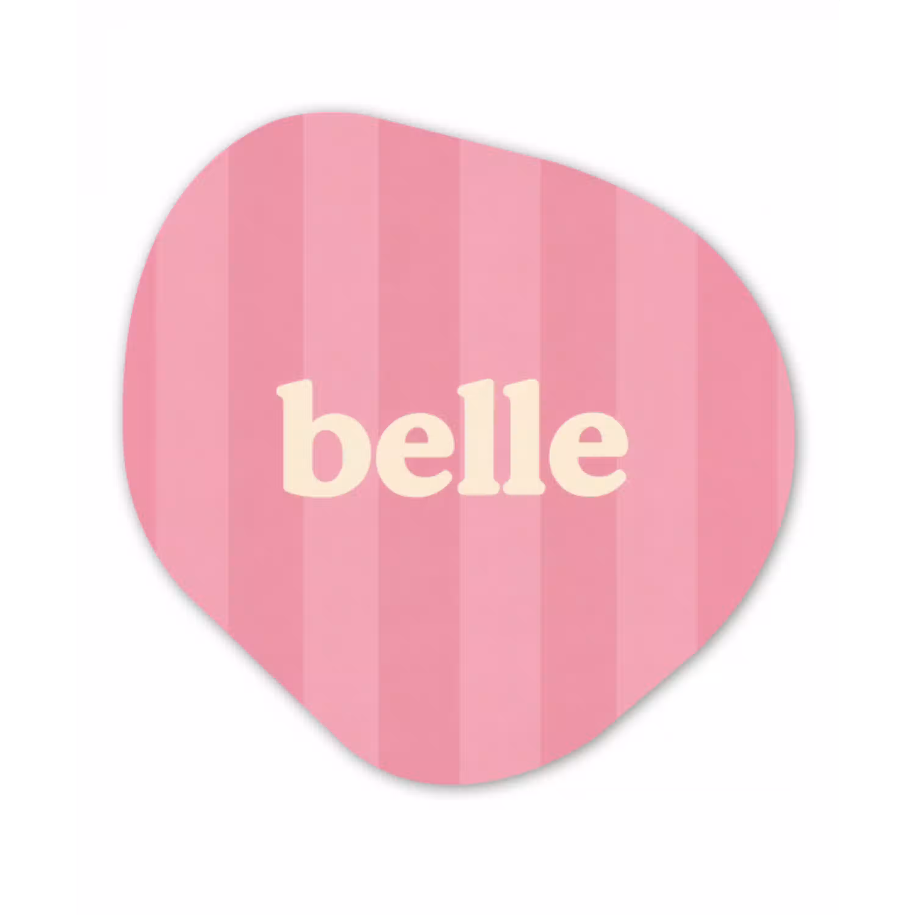 Roze - Gestreept - Belle Wandcirkel Organisch Forex 3mm klein -3d