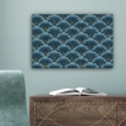 Patroon - Ginkgoblad - Blauw canvas 2cm klein 34 -sfeer4